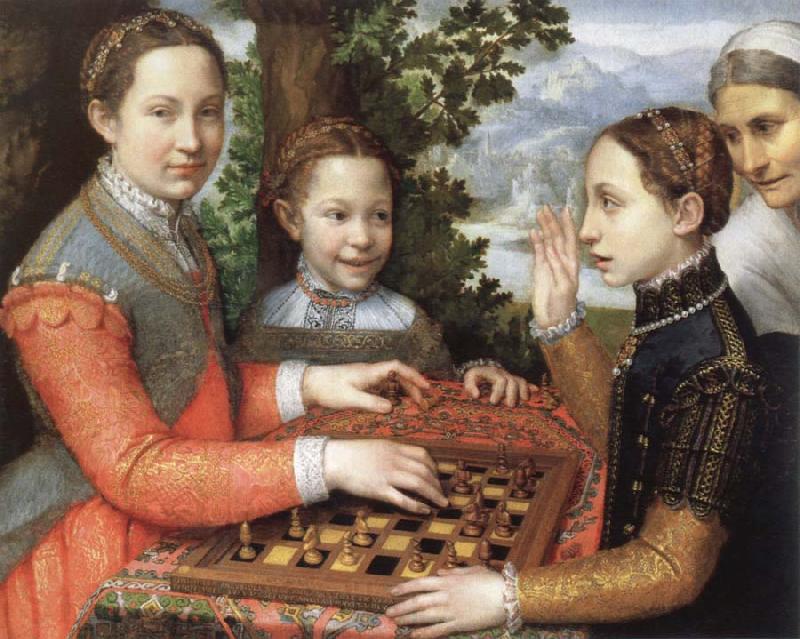Sofonisba Anguissola the chess game Spain oil painting art